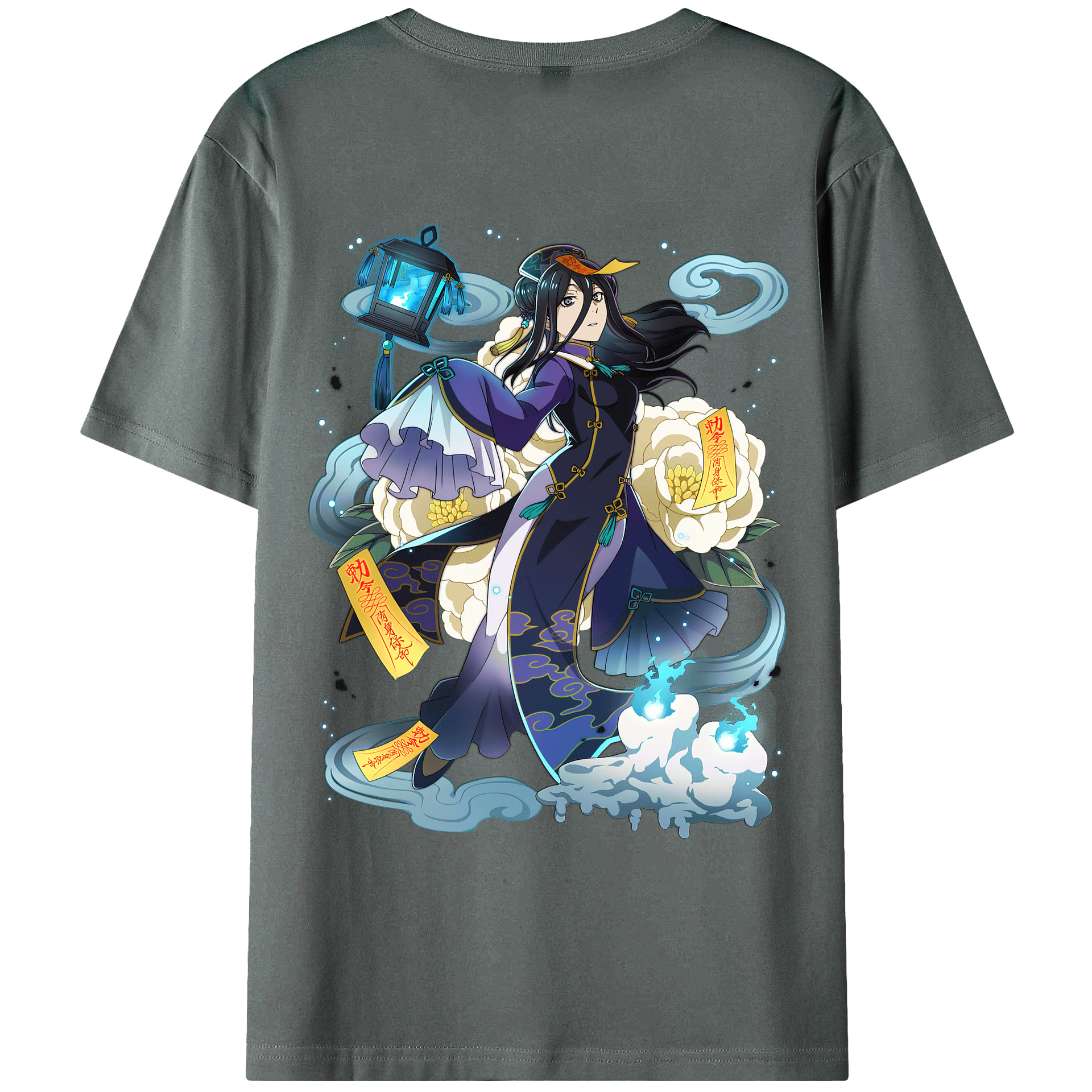 （画像用） 文豪ストレイドッグス Bungo Stray Dogs 綿100％ メンズ半袖Tシャツ（バックプリント） 通気性